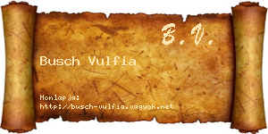 Busch Vulfia névjegykártya